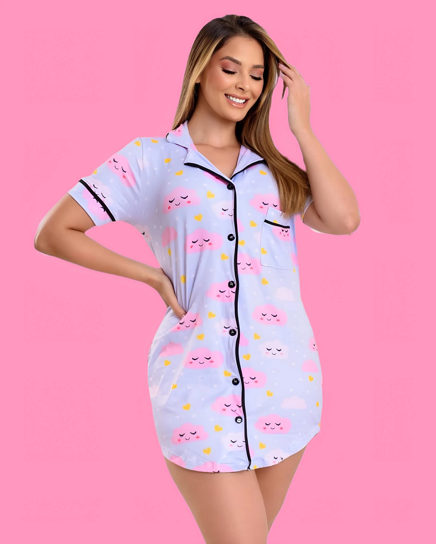 Pijama Auden Cloud- Curto  Snoopy