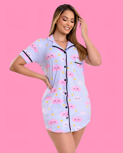 Pijama Auden Cloud- Curto  Snoopy